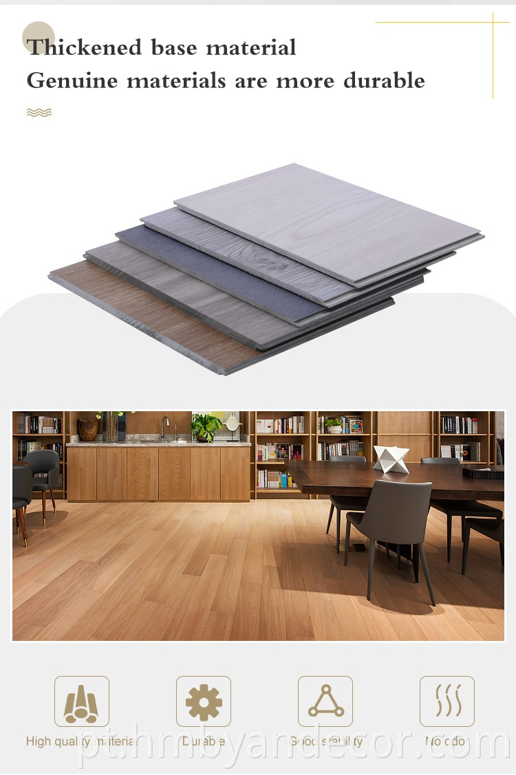 Flooring SPC à prova d'água Clique na fábrica resistente a desgaste Laminado direto SPC Floor